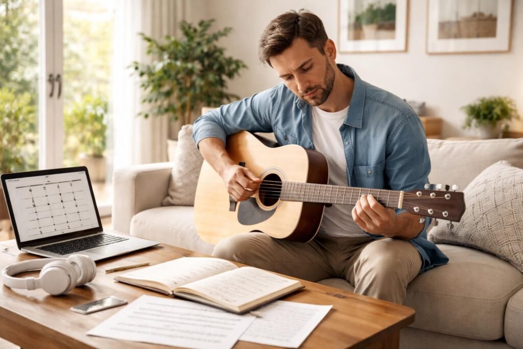 découvrez des conseils pratiques et motivants pour bien commencer l'apprentissage d'un instrument de musique à l'âge adulte, quel que soit votre niveau.