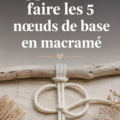Femme en train d'apprendre à faire des nœuds de macramé avec des cordes colorées.