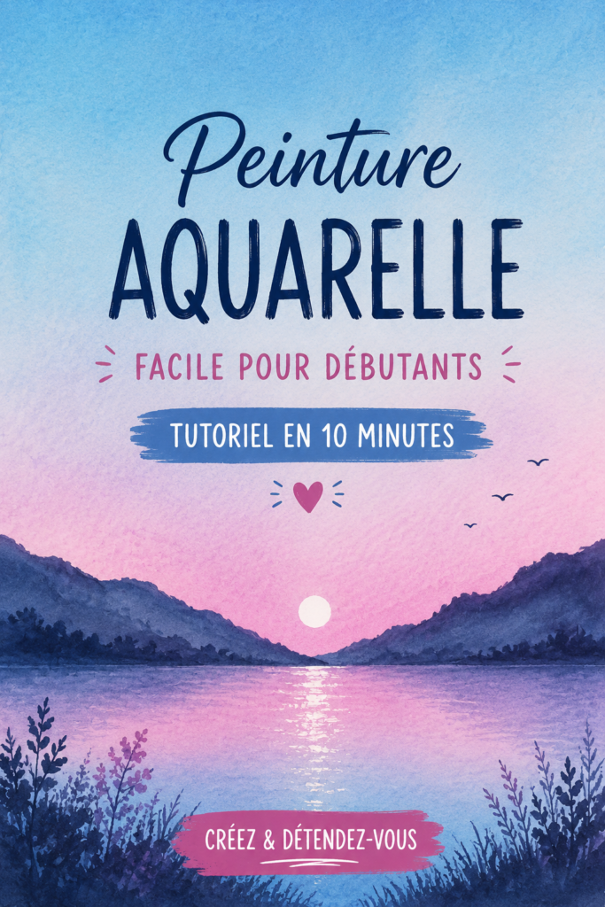 Image d'une peinture aquarelle colorée réalisée par un débutant