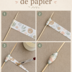Collier coloré en papier fait main, illustrant l'art de la bijouterie en papier.