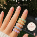 Bague en perles colorées faite maison, illustrant un style unique et créatif.
