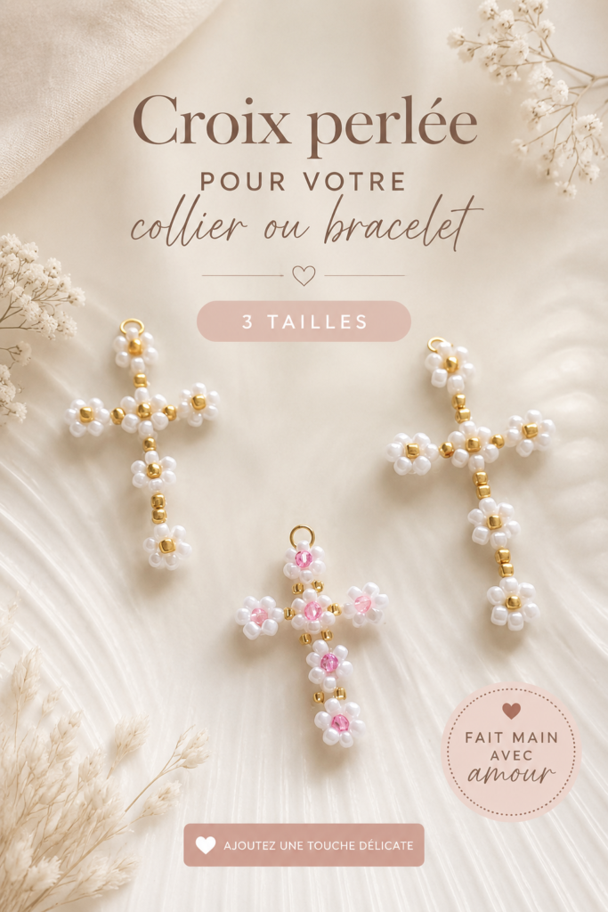 Bijoux personnalisés avec croisements en perles colorées