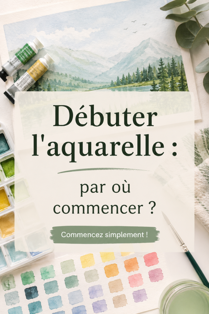 Femme peignant à l'aquarelle sur papier blanc dans son atelier.