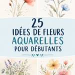 Une aquarelle de fleurs colorées, idéale pour les débutants.