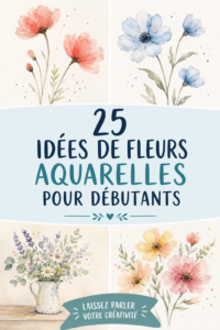 Une aquarelle de fleurs colorées, idéale pour les débutants.