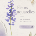Une peinture à l'aquarelle représentant des fleurs colorées et délicates.