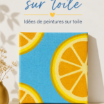 Une toile colorée peinte à la main montrant des motifs abstraits.
