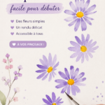 Peinture aquarelle facile pour débutants sur une table avec des pinceaux et des couleurs