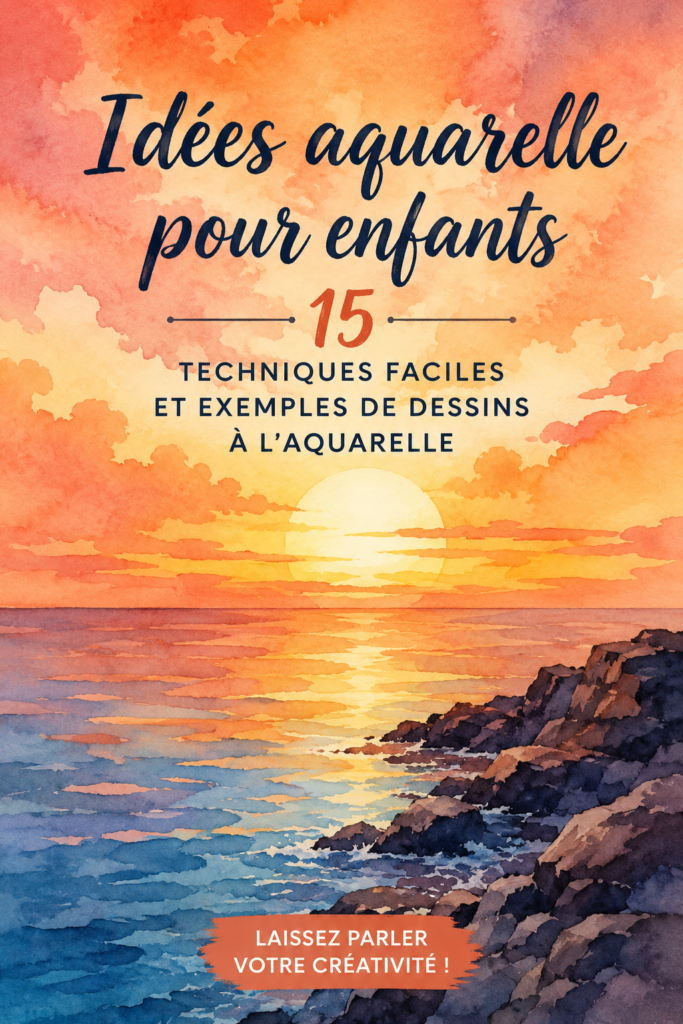 Un enfant en train de peindre avec des couleurs d'aquarelle sur un papier blanc, illustrant la créativité et la joie.