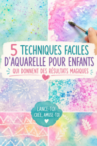 Enfants peignant des aquarelles colorées en pleine création
