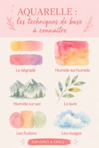 Une palette d'aquarelle avec des pinceaux et plusieurs couleurs vives sur un fond de papier.