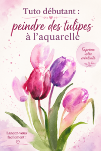 Peinture à l'aquarelle de tulipes colorées sur papier