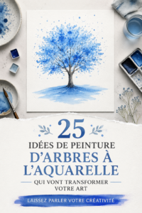 Peinture à l'aquarelle d'un arbre coloré