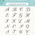 Modèles d'alphabet calligraphié à imprimer gratuitement