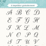 Modèles d'alphabet calligraphié à imprimer gratuitement