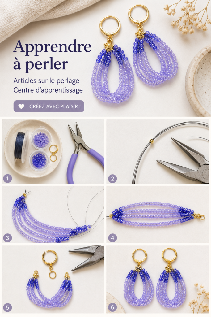 Image de magnifiques bijoux en perles faits main créés avec soin.