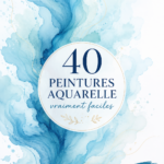 Aquarelle facile représentant un paysage lumineux et inspirant