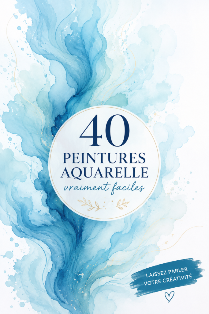 Aquarelle facile représentant un paysage lumineux et inspirant