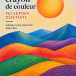 Femme utilisant des crayons de couleur pour créer une œuvre d'art colorée