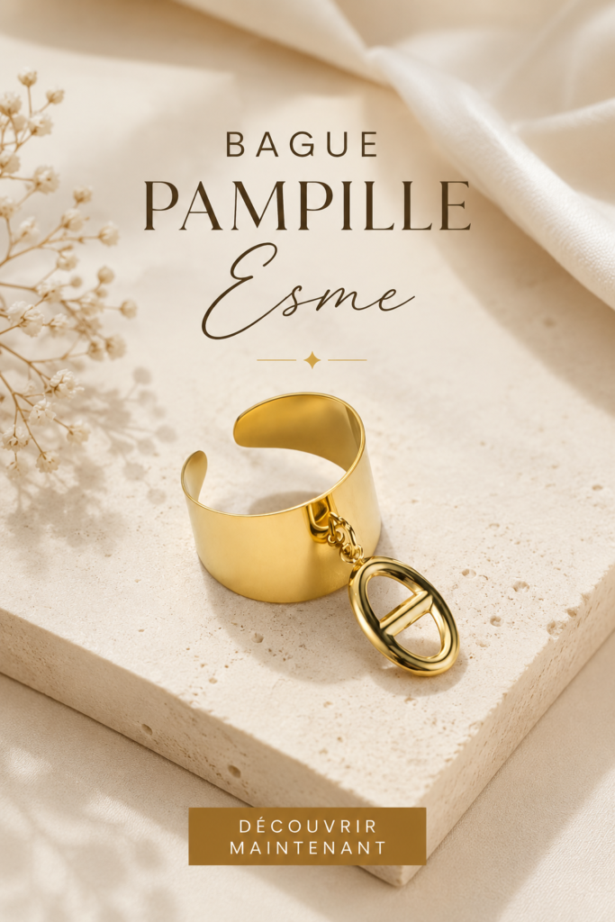 Bague Pampille Esme mise en valeur, un bijou élégant et intemporel