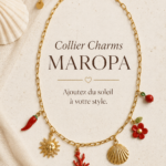 Collier Charms MAROPA mettant en valeur une élégance moderne et polyvalente.