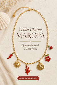 Collier Charms MAROPA mettant en valeur une élégance moderne et polyvalente.