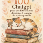 Un aquarelle colorée illustrant des paysages naturels, réalisée avec l'aide de ChatGPT