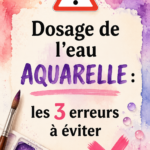 Artiste ajustant le dosage d'eau pour la peinture à aquarelle