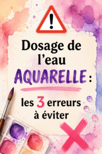 Artiste ajustant le dosage d'eau pour la peinture à aquarelle