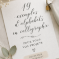 Exemples variés d'alphabets calligraphiés sur papier, illustrant la créativité
