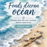 Fonds d'écran marins colorés sur un iPhone