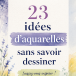 Exemple d'aquarelle simple et colorée réalisée sans compétences artistiques particulières.