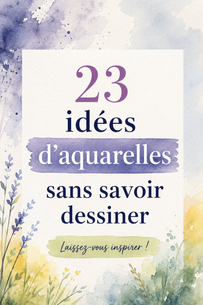 Exemple d'aquarelle simple et colorée réalisée sans compétences artistiques particulières.