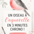 Illustration d'un oiseau coloré peint à l'aquarelle sur un papier blanc