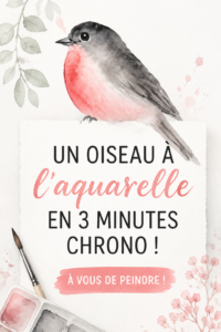 Illustration d'un oiseau coloré peint à l'aquarelle sur un papier blanc