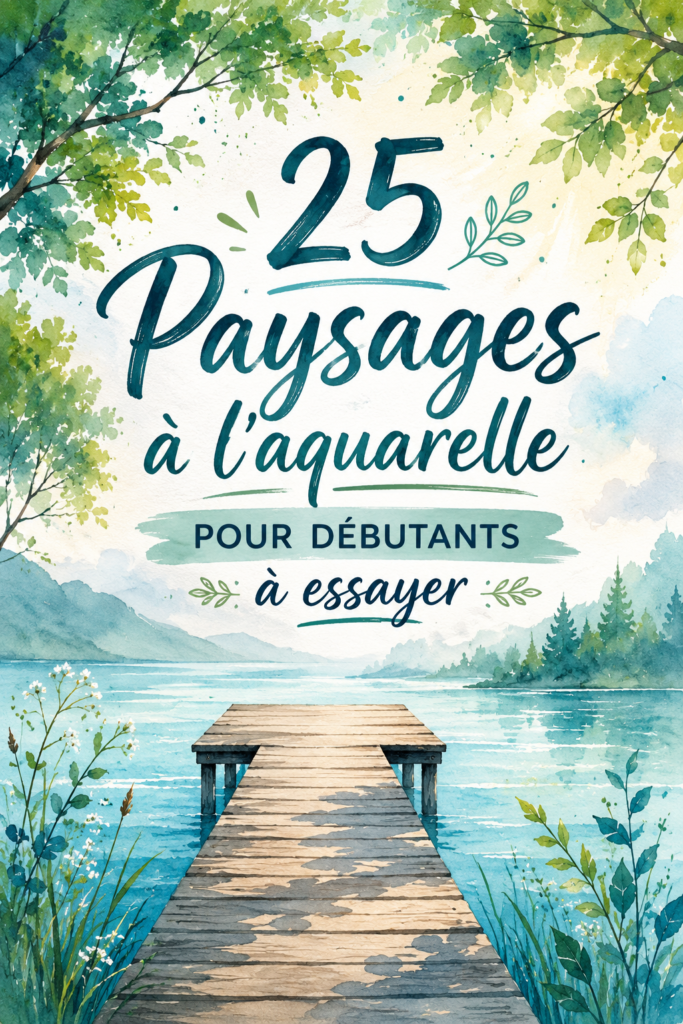 Aquarelle de paysages variés réalisés par des débutants