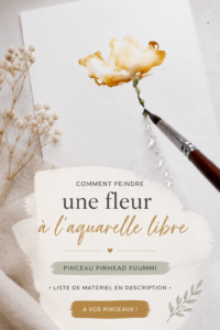 Fleur aquarelle peinte à la main avec des couleurs vives et fluides.