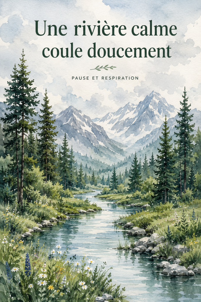 Femme méditant au bord d'une rivière calme, profitant des sons apaisants de la nature.