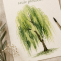 Un tableau Willow Tree représentant des personnages en harmonie, apportant chaleur et élégance.