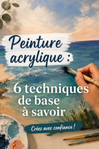 Tableau coloré réalisé avec des techniques de peinture acrylique