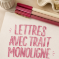 Un exemple de lettres en mono-ligne créatives sur un fond artistique.