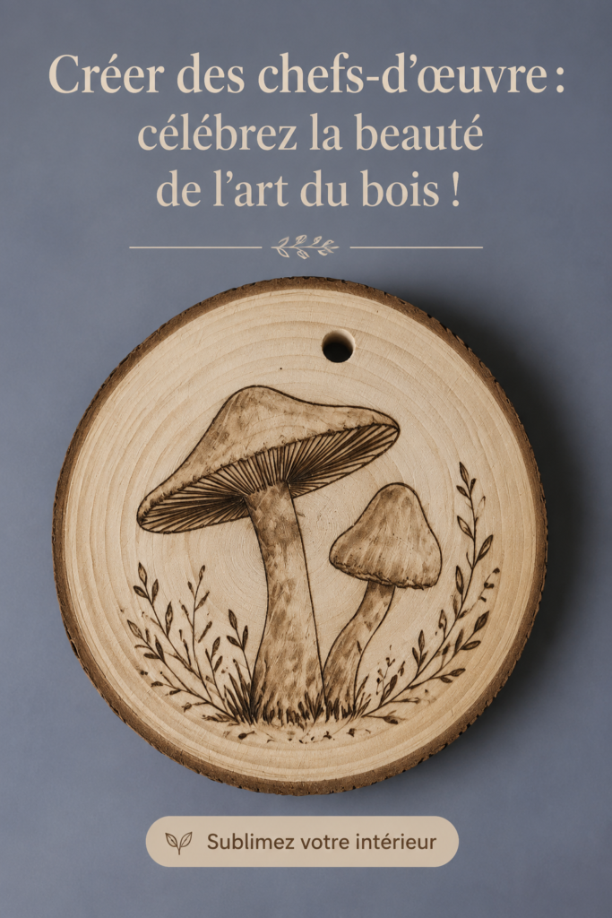 Création en bois sur une table, illustrant l'art du bricolage