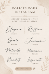 Changement de police sur Instagram illustré par un design créatif