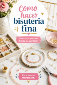 Un collage de différents bijoux en perles raffinés sur une table de travail.