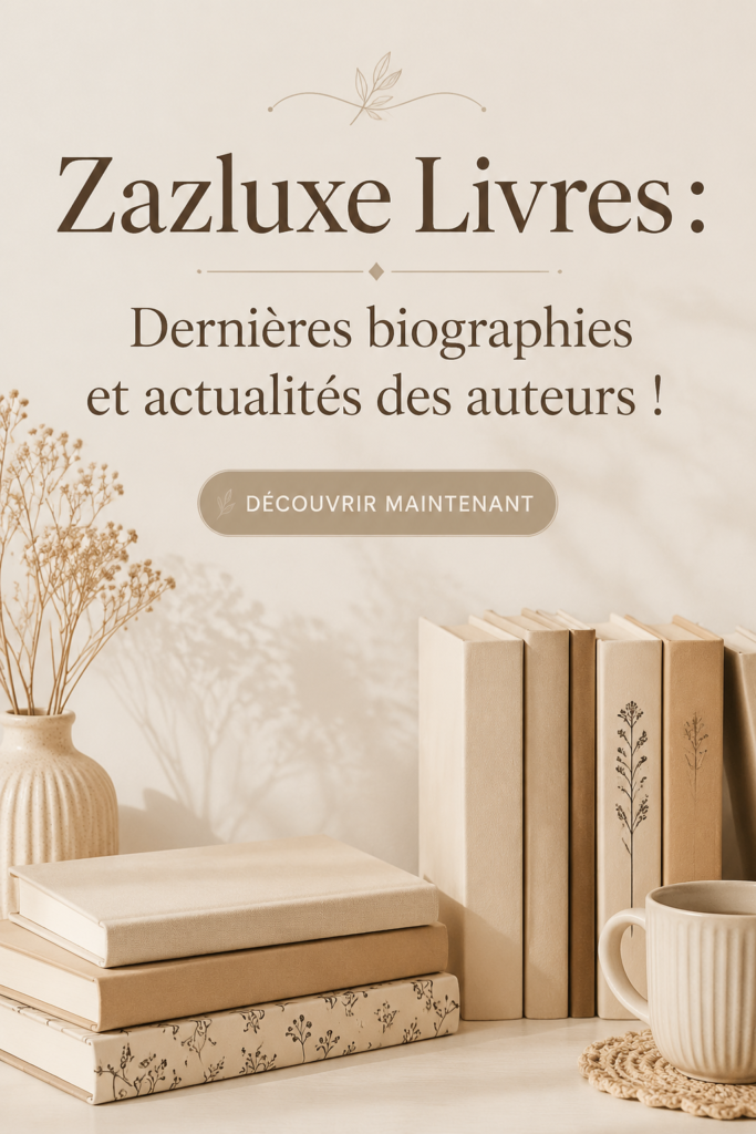 Collage de couvertures de biographies d'auteurs récents