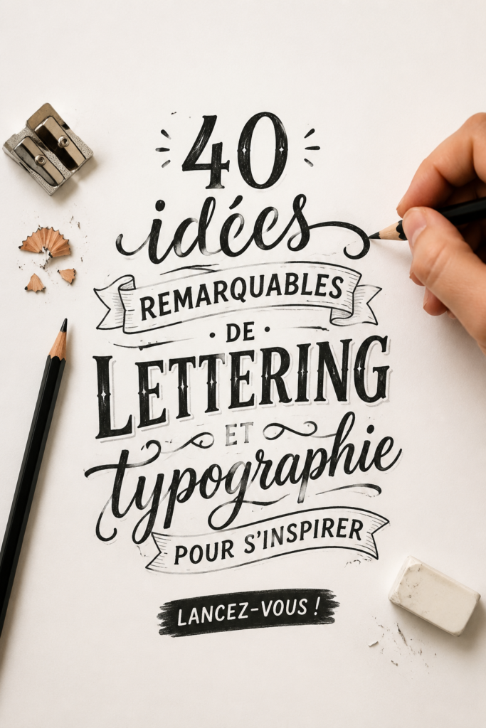 Designs typographiques créatifs affichant une diversité de styles et de couleurs.