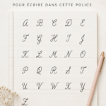 Exemple d'un document illustré avec une belle police d'écriture