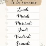 Fichier gratuit illustrant un calendrier des jours de la semaine