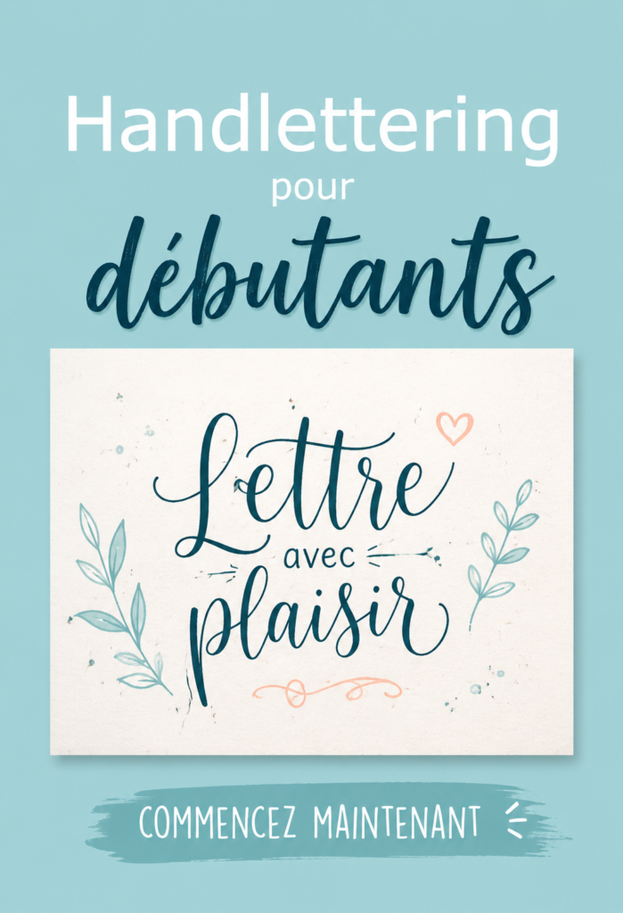 Illustration d'un projet de handlettering sur papier avec des lettres stylisées