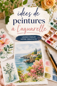 Artiste féminine peignant une nature morte à l'aquarelle avec des couleurs vives